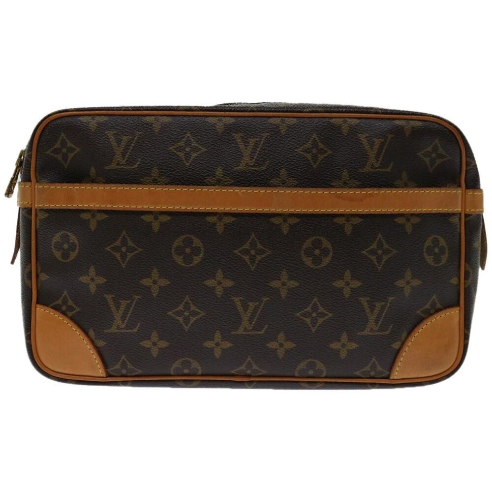 Louis Vuitton Monogram Compiegne 28 Clutch Bag Brown